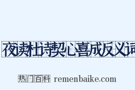 夜读杜诗契心喜成反义词是什么意思的图片
